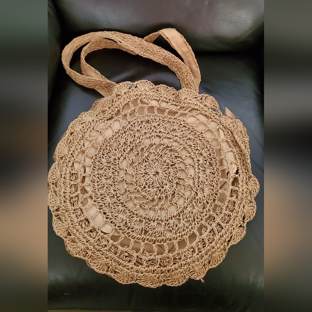 Woven Tan Handbag/Tote NWOT